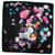 Elie Saab Silk Scarf Black Pink Floral - Twill Silk Foulard