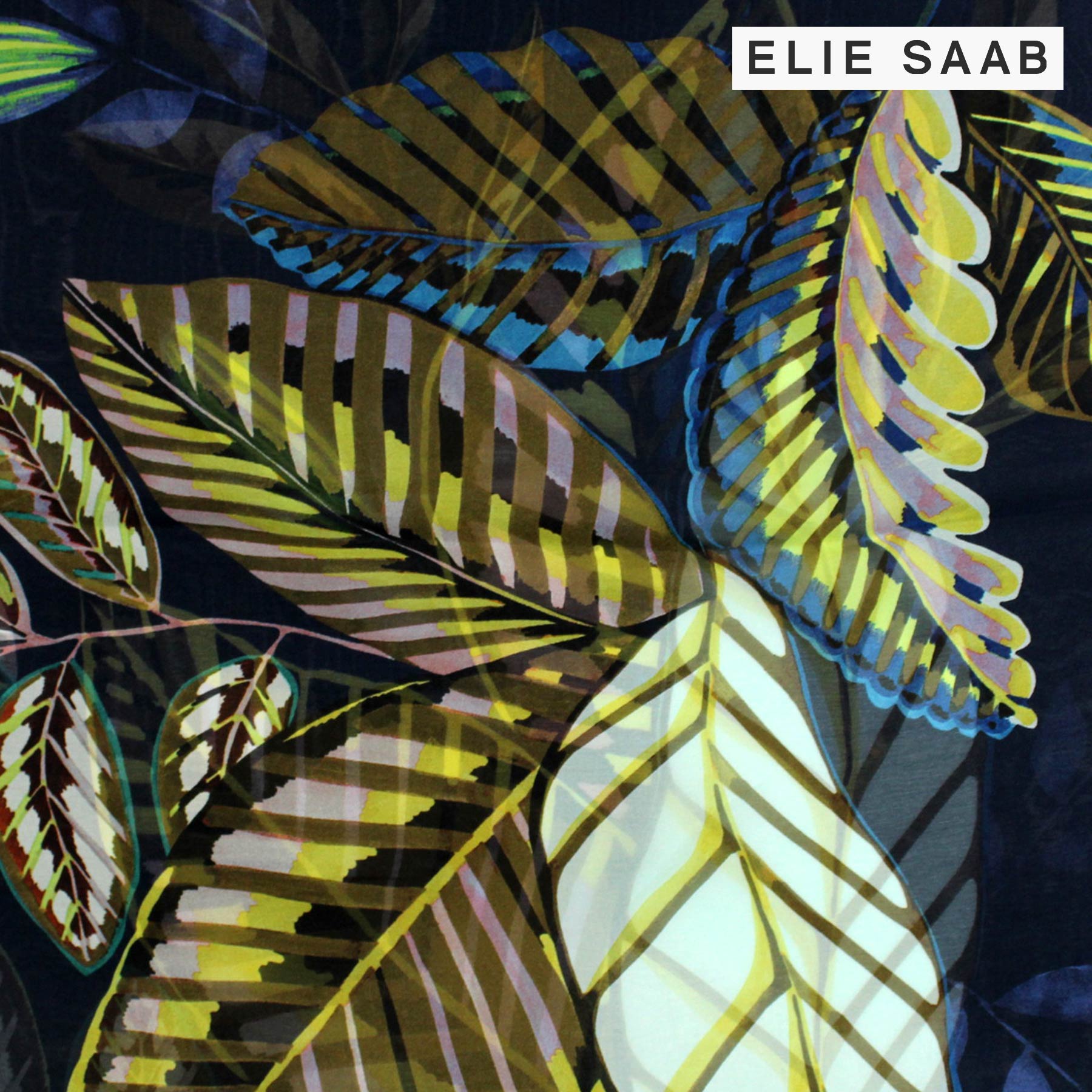 Elie Saab Scarf Floral Design - Chiffon Silk Shawl - Fall/ Winter Collection