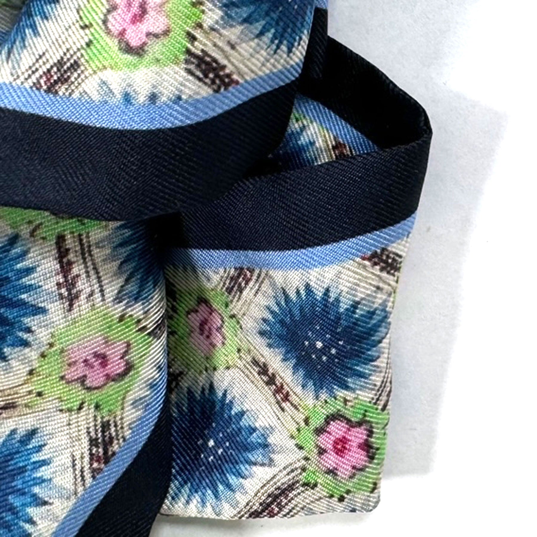 Etro Scarf Blue Pink Floral 