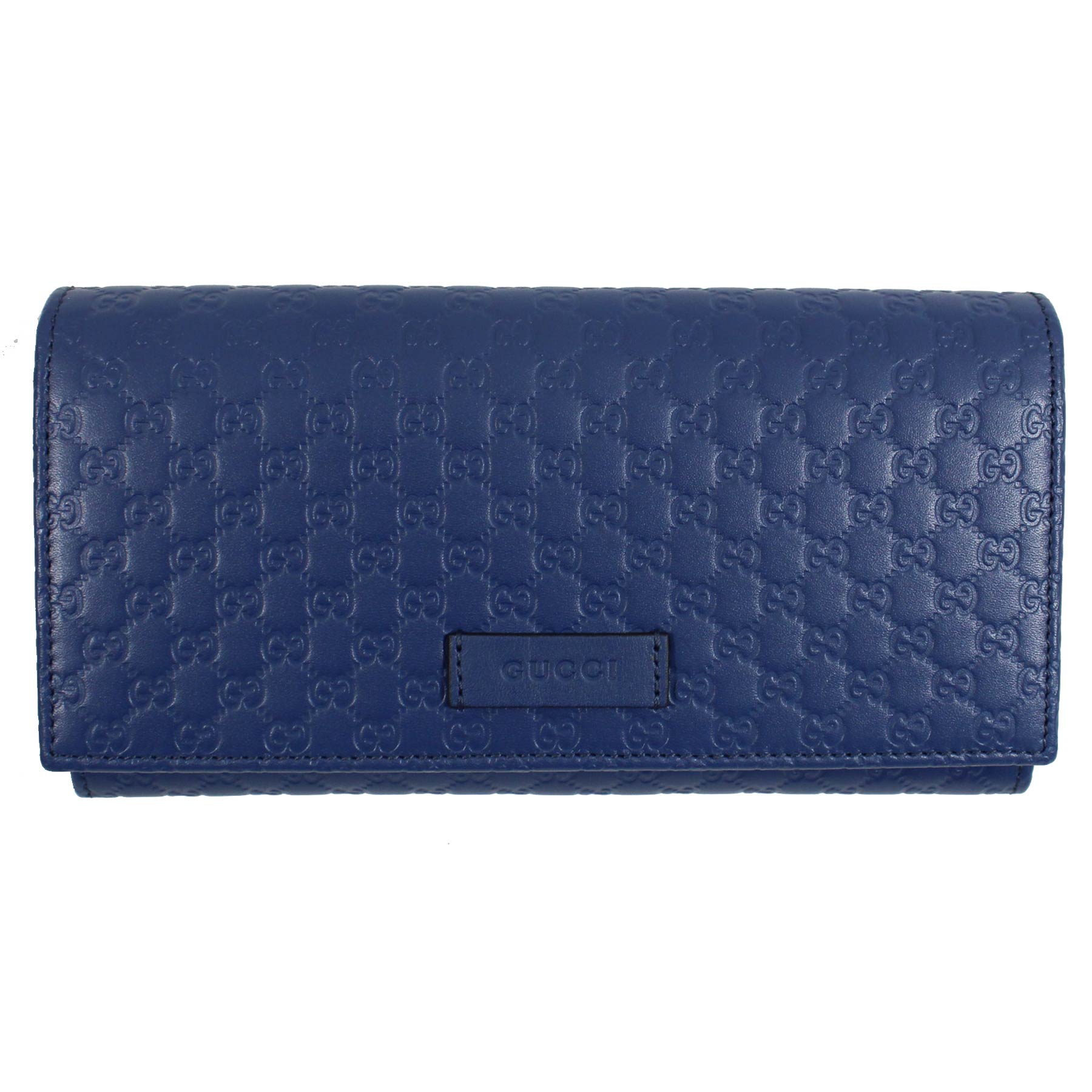 Gucci Large Wallet Leather Blue GG Design 