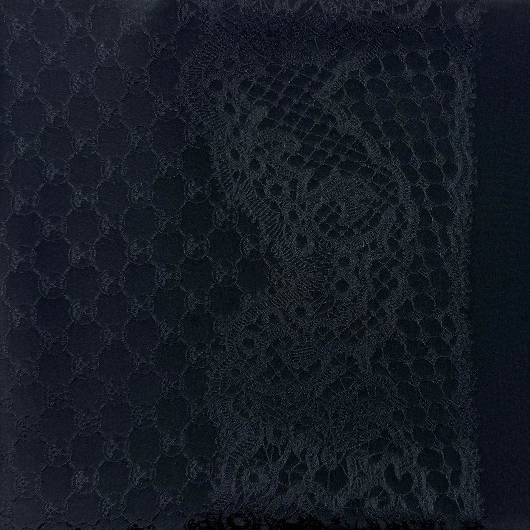 Moschino Scarf Black Pattern - Square Silk Foulard