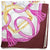 Gucci Scarf Maroon Pink Gold Equestrian Design - 36" Square Twill Silk Scarf