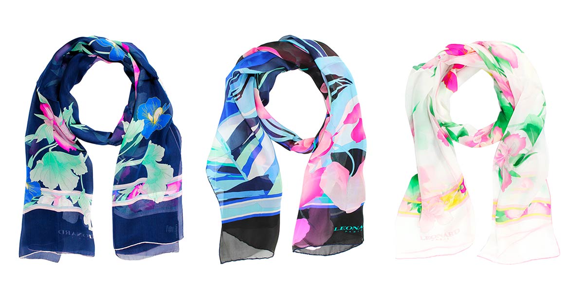 Leonard Paris Silk Scarves - New Designs