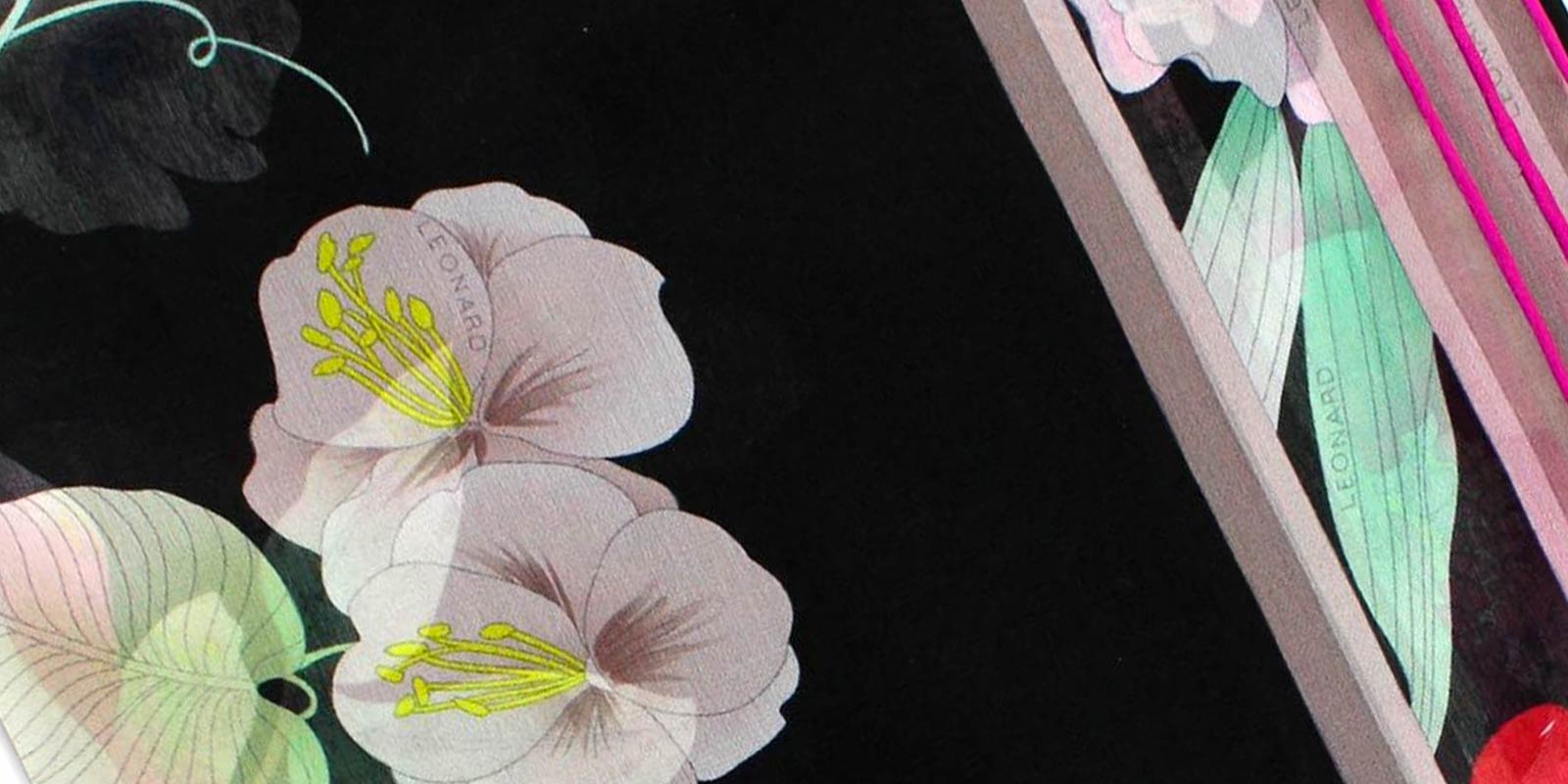 Leonard Paris Scarves, Stunning Floral Prints