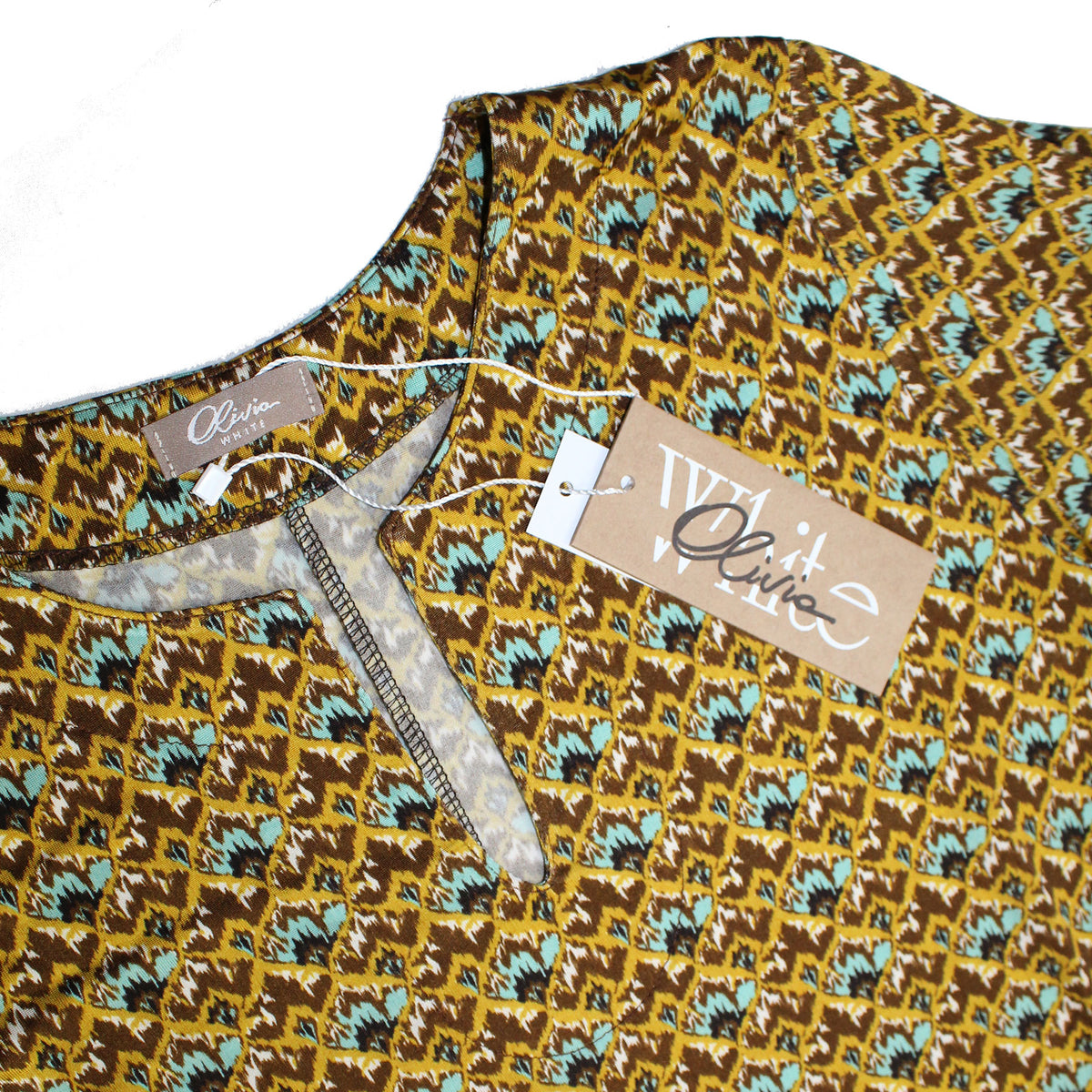 Olivia Kaftan Olive Pattern Women Beachwear