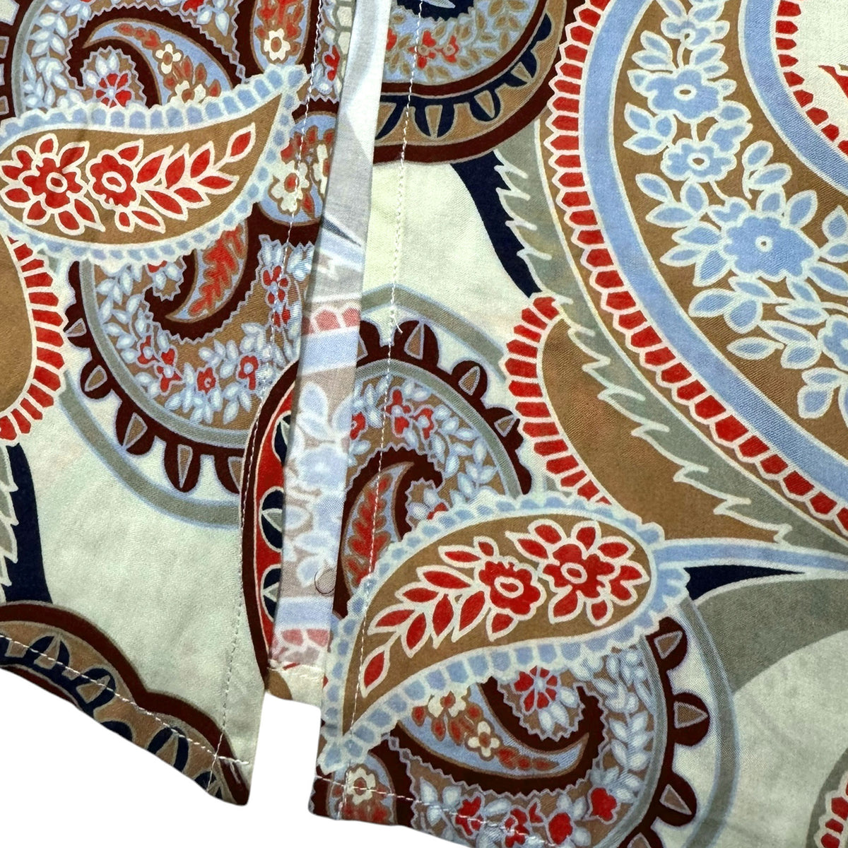 Olivia Kaftan Blue Brown Red Paisley Women Beachwear - Hand Made In Italy SALE