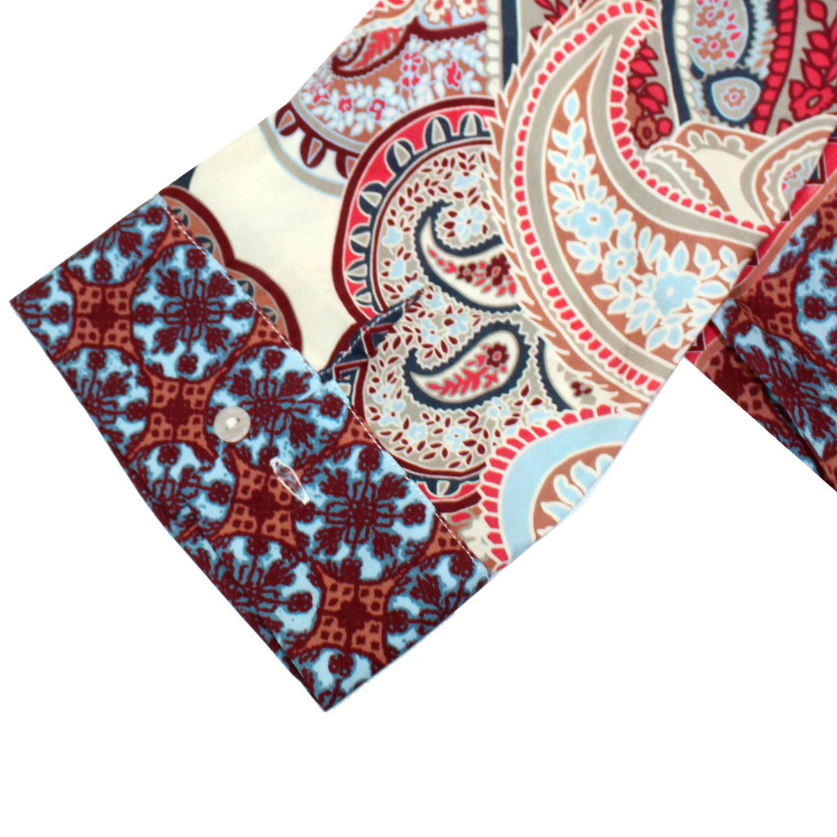 Olivia Kaftan Blue Brown Red Paisley Women Beachwear - Hand Made In Italy SALE