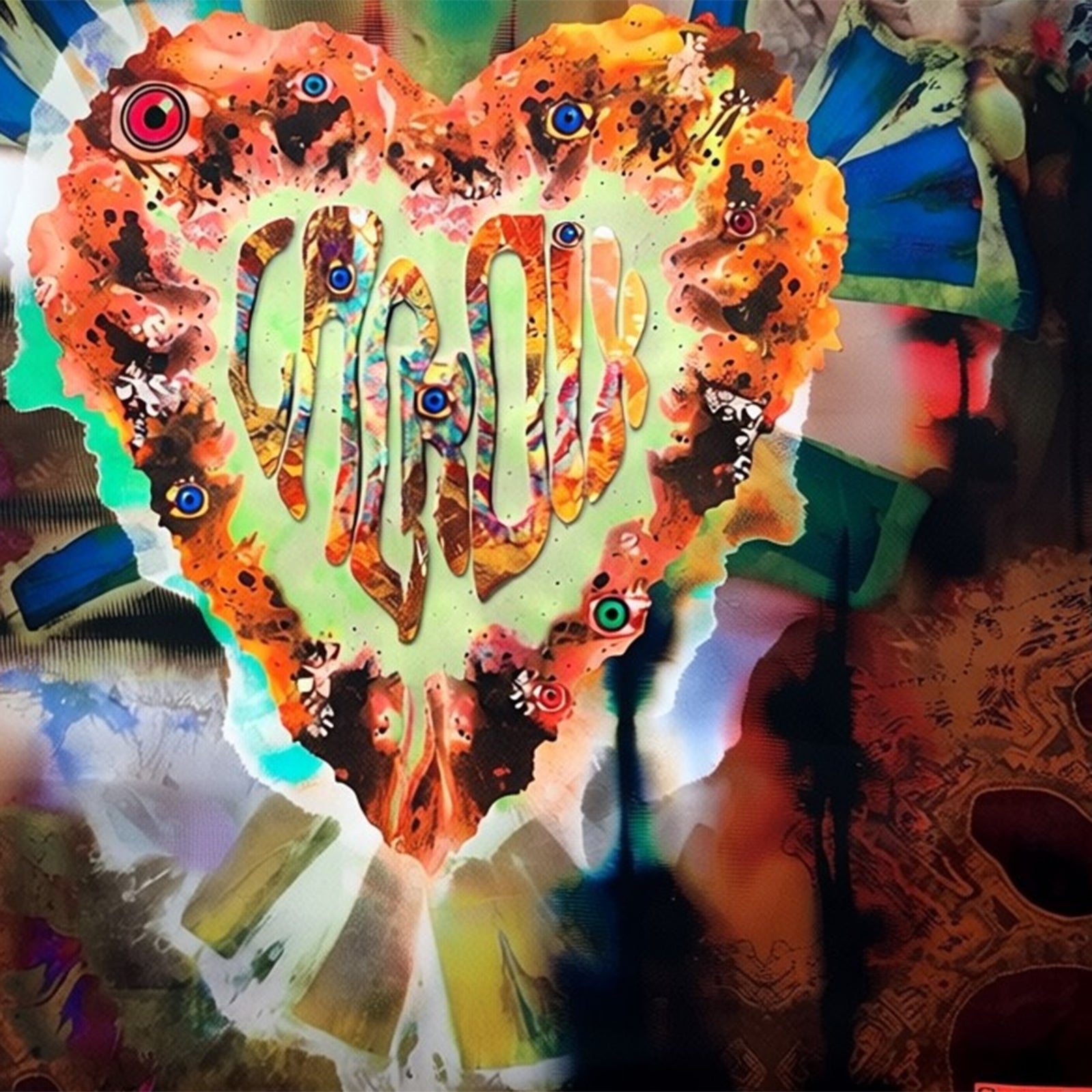 Christian Lacroix Scarf Original Heart & Logo Design - Twill Silk Square Foulard