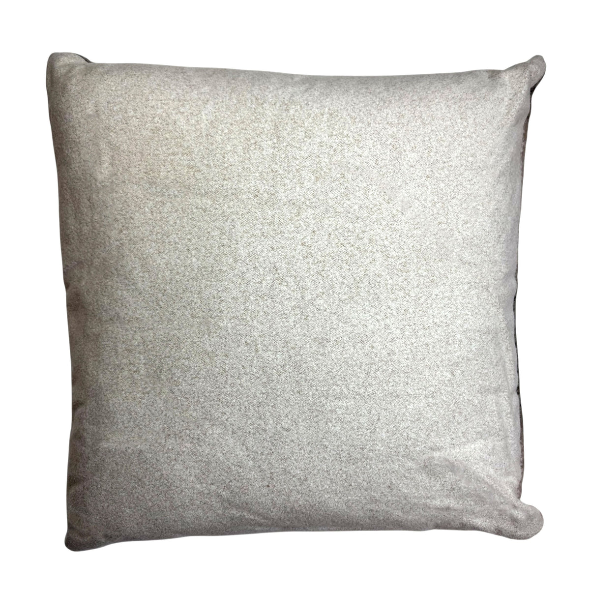 Agnona Pillow Camel Gray Plaid - Alpaca Wool - Large