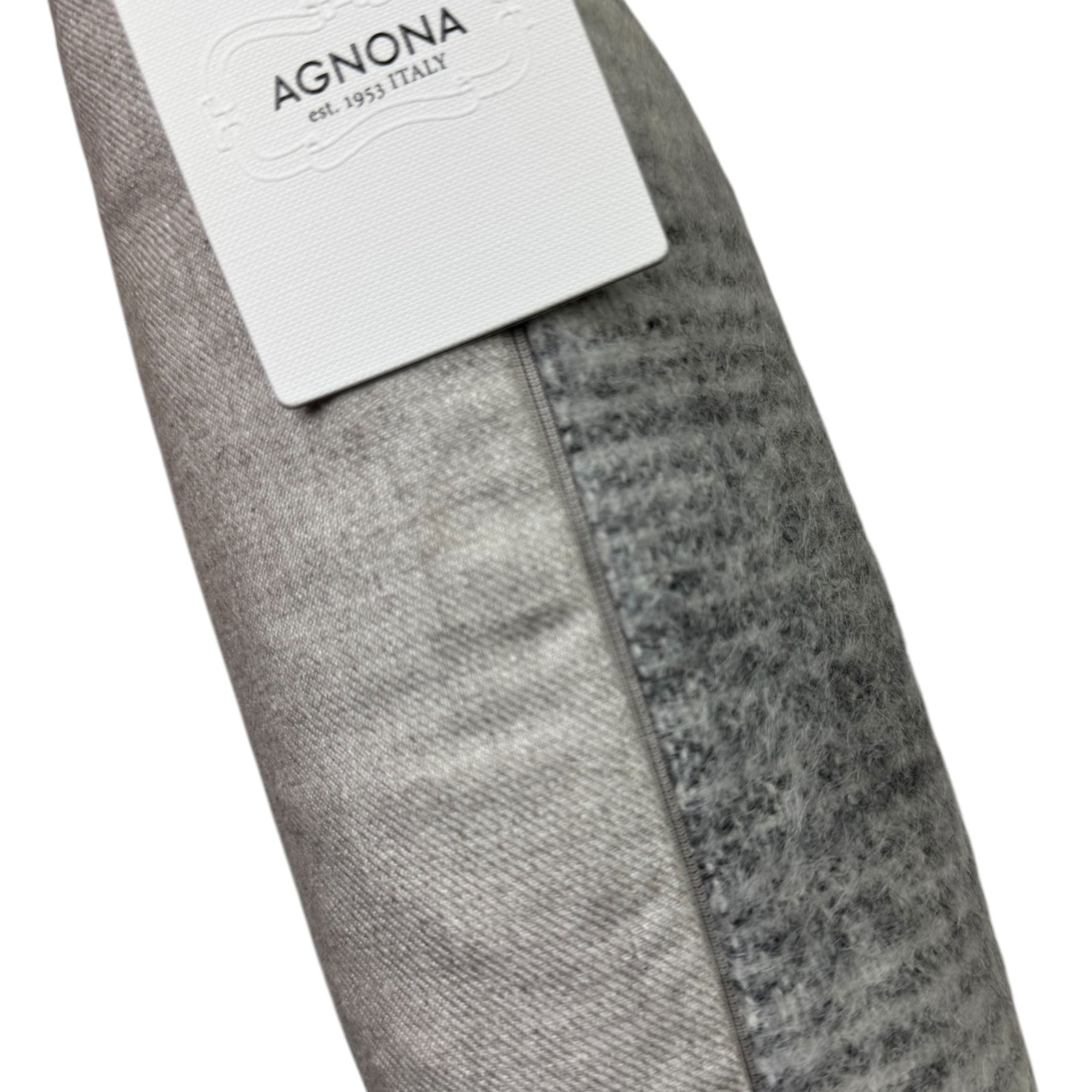 Agnona Pillow Gray Desgin Wool Cashmere - Made In Italy