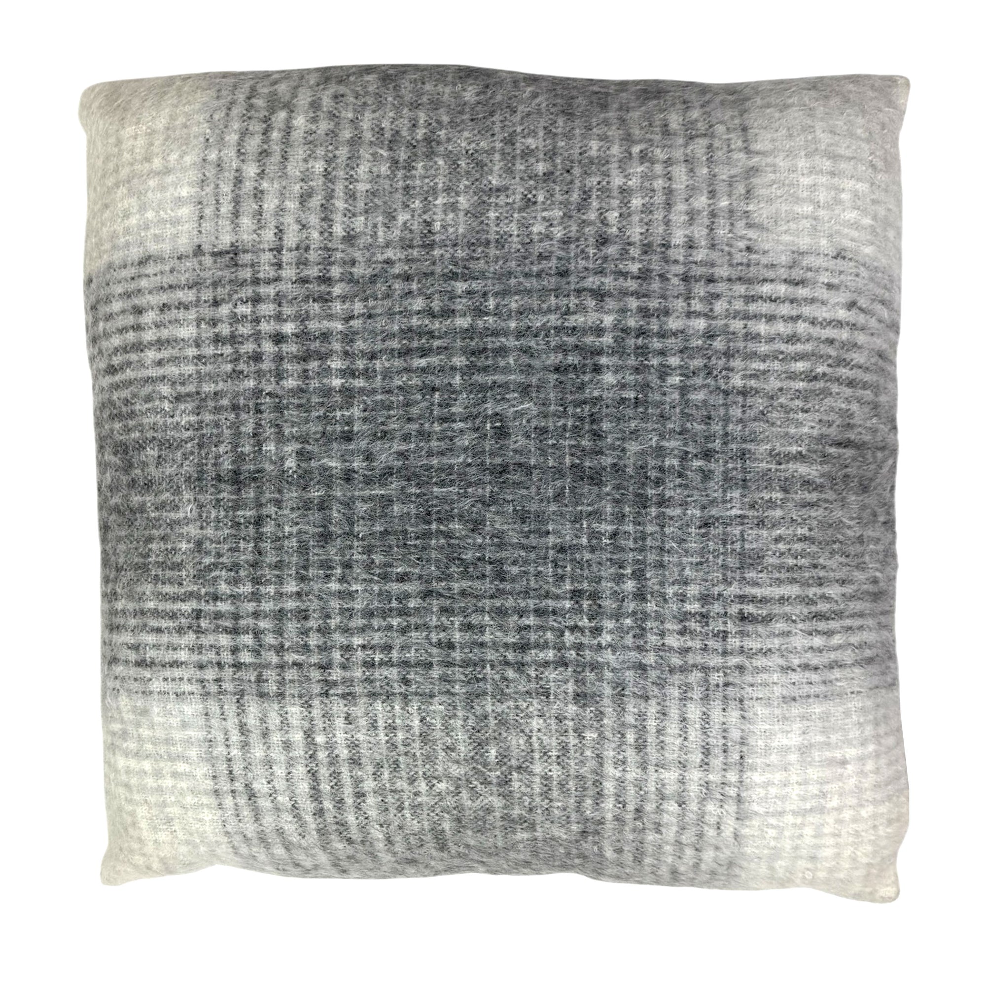 Agnona Pillow Gray Desgin Wool Cashmere - Made In Italy
