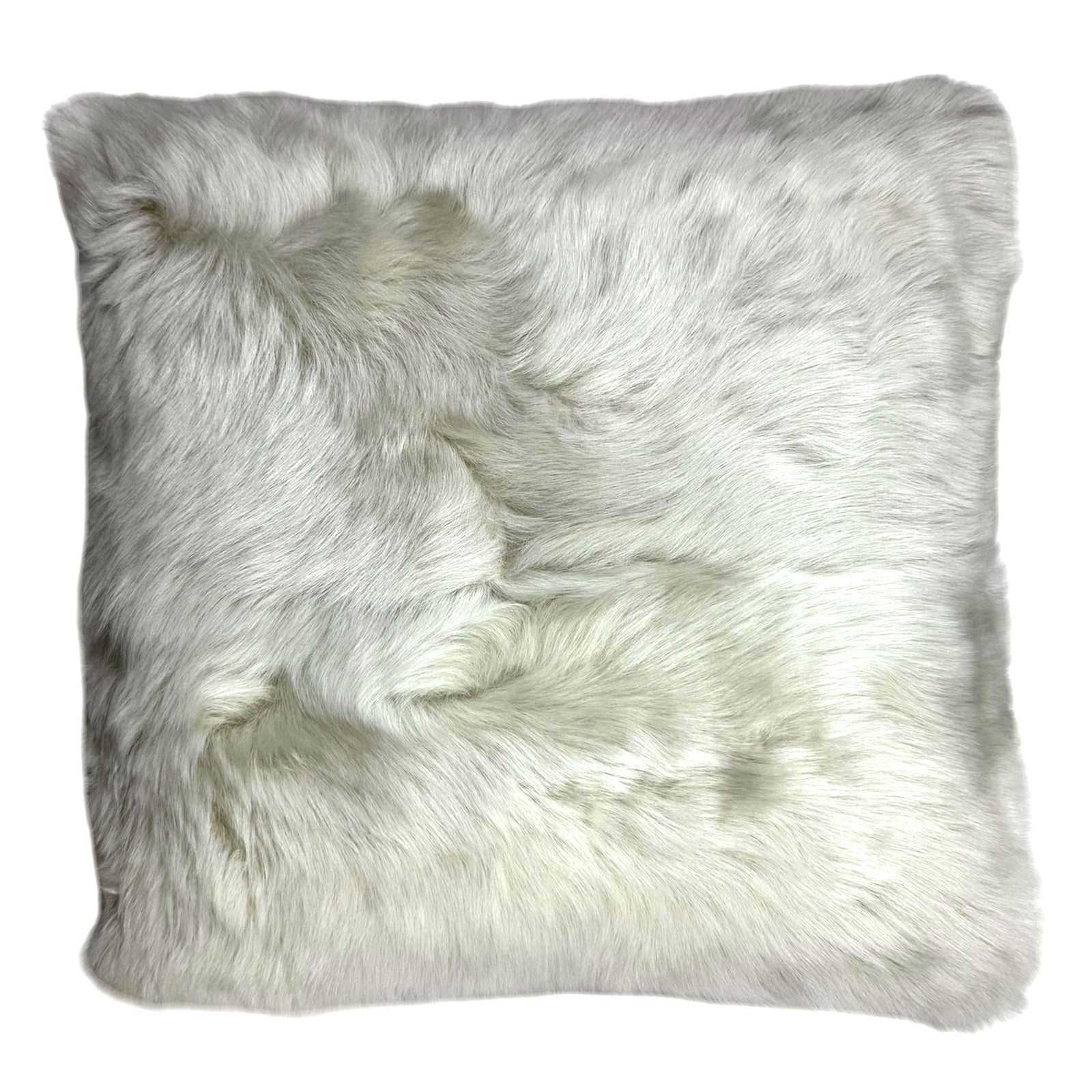 Agnona Pillow Gray White Cashmere Shearling
