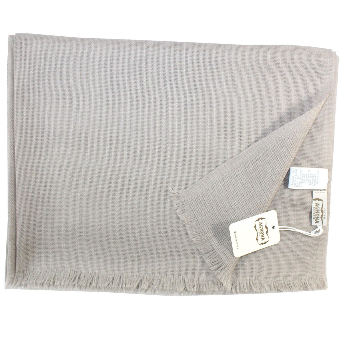 Agnona Scarf Taupe Solid - Cashmere Cotton Shawl