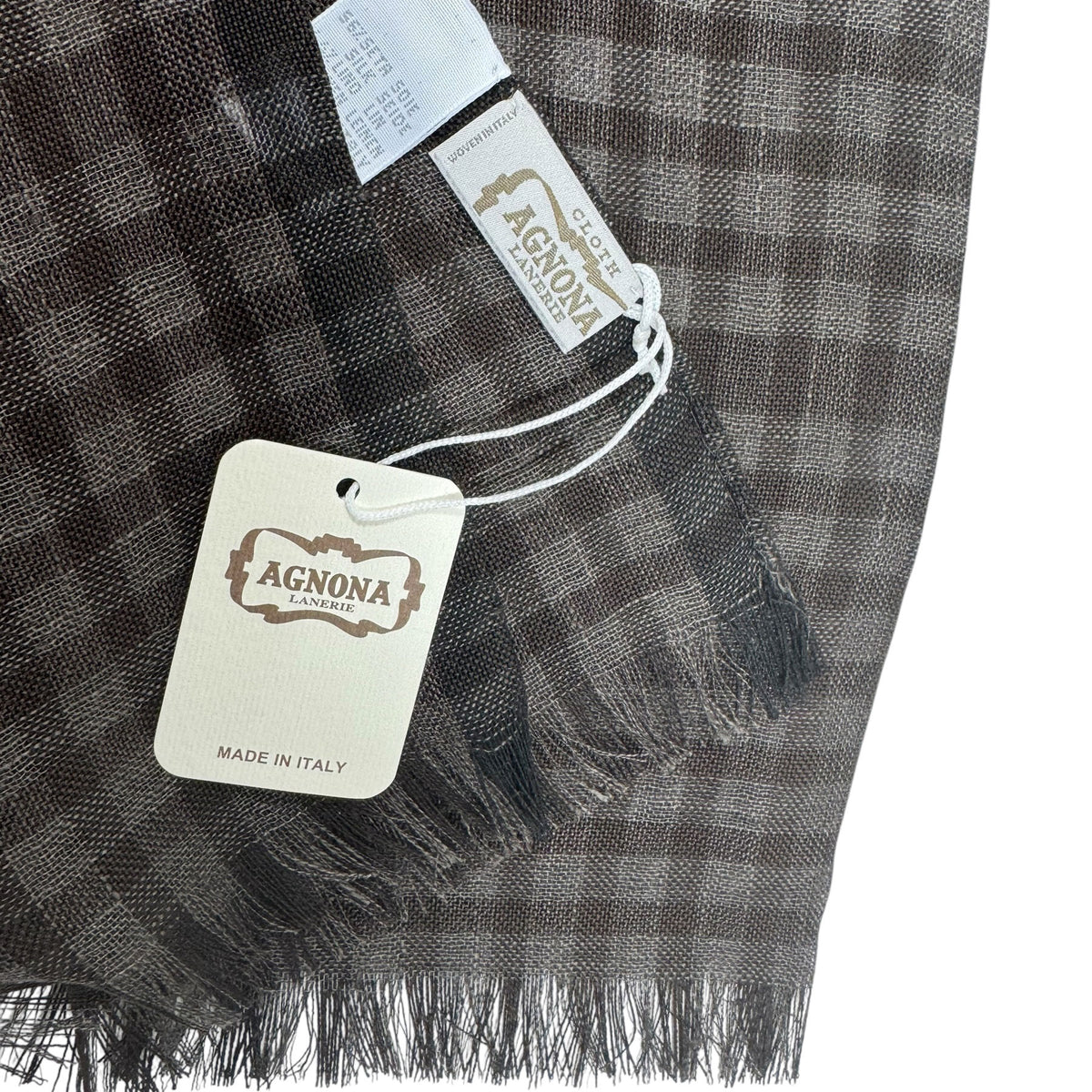 Agnona Scarf Brown Check 
