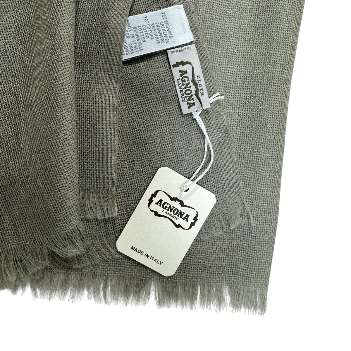 Agnona Scarf Seagrass - Light Weight Cashmere Cotton Shawl SALE