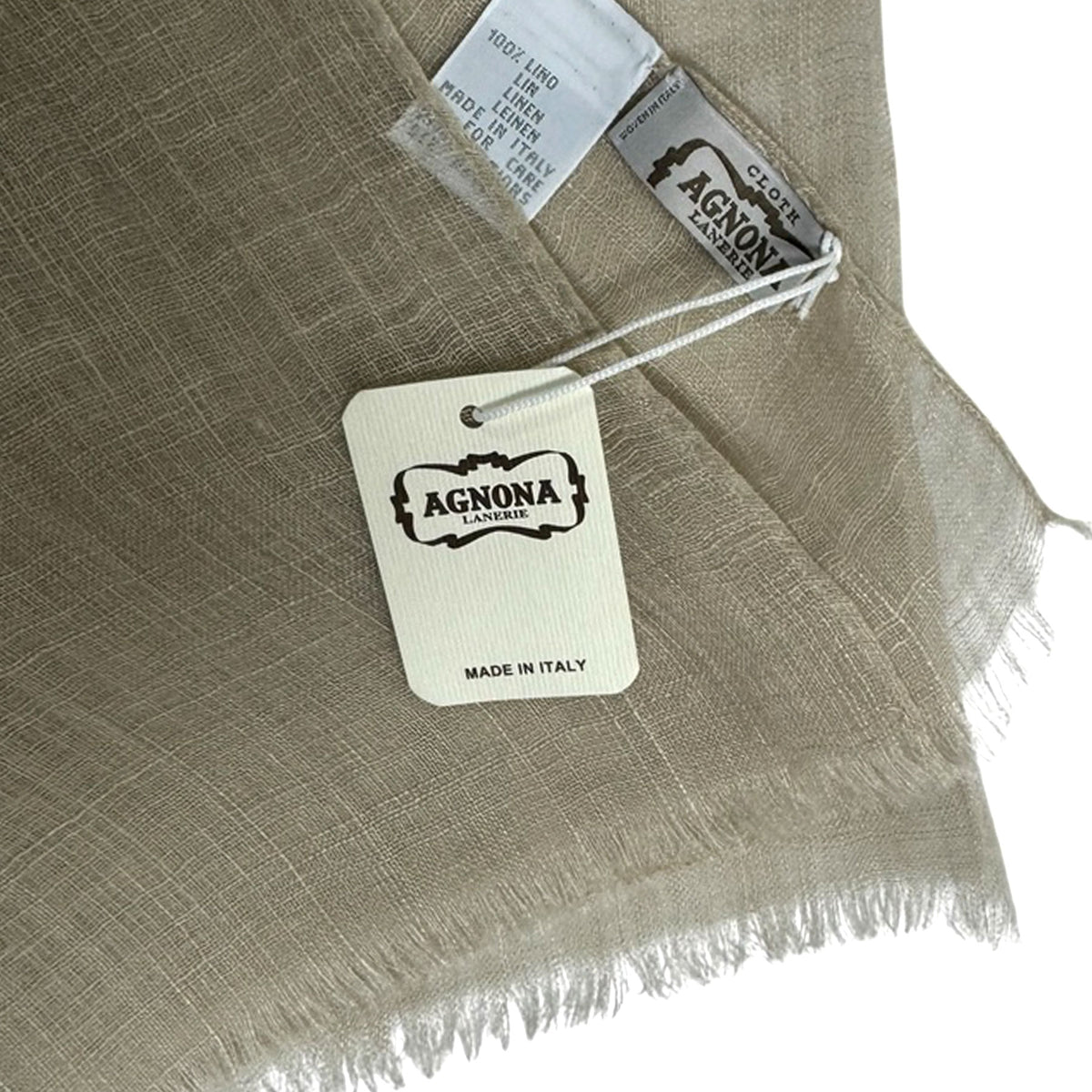 Agnona Scarf Beige - Luxury Linen Designer Shawl SALE