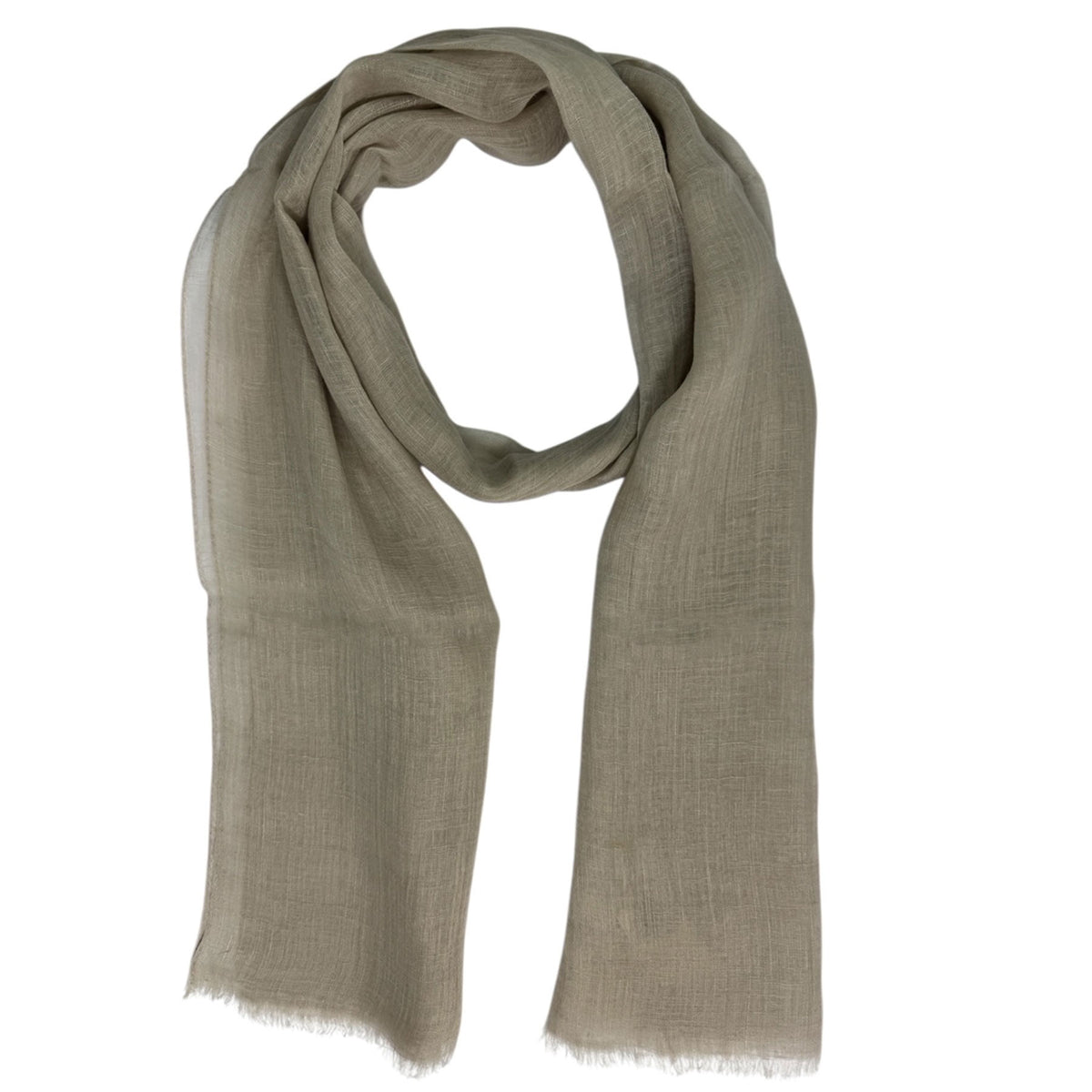 Agnona Scarf Beige - Luxury Linen Designer Shawl SALE