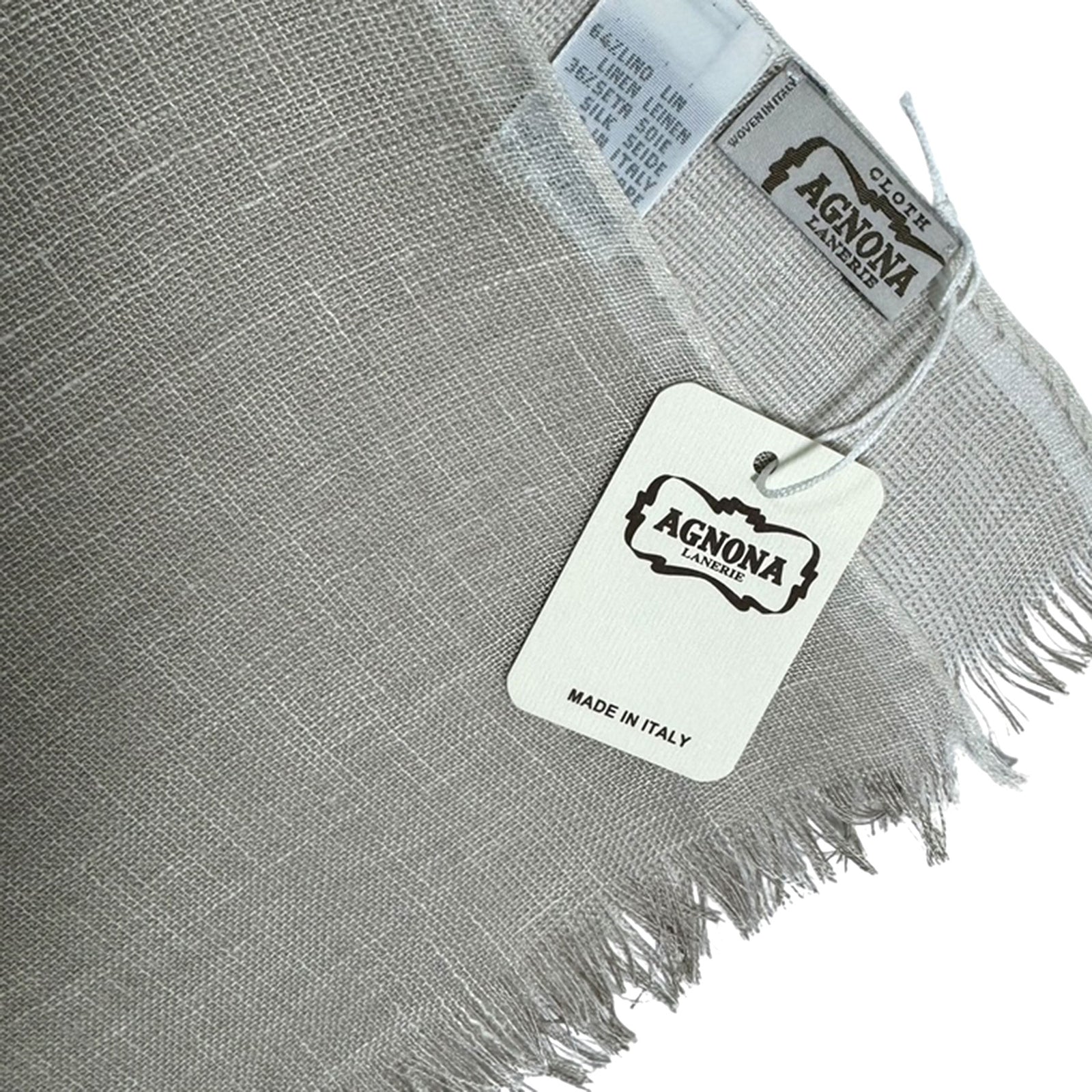 Agnona Scarf Gray - Luxury Linen Silk Designer Shawl SALE