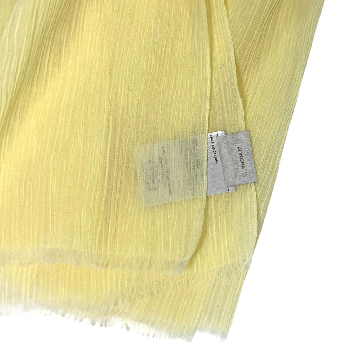 Agnona Scarf Yellow Pleated 