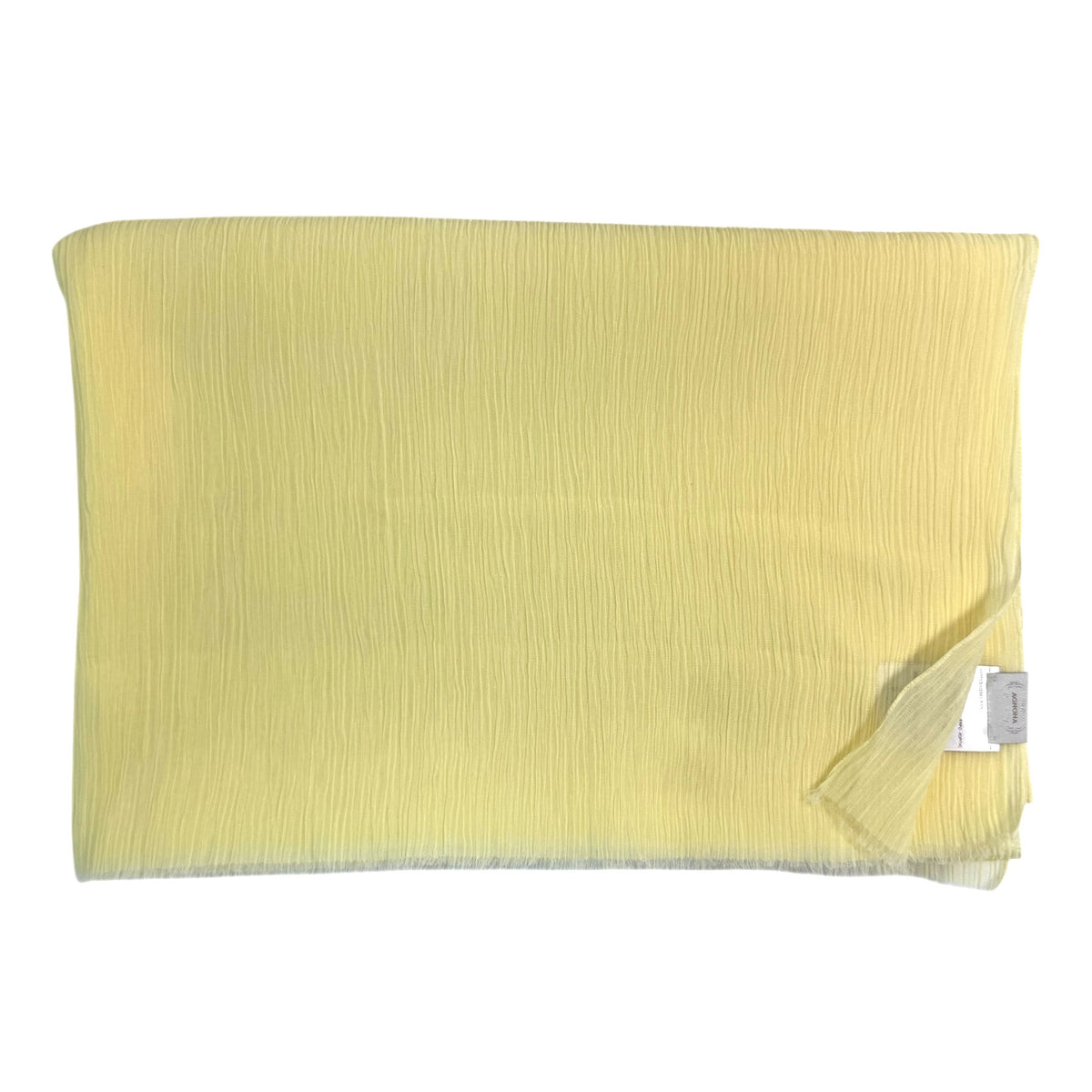 Agnona Scarf Yellow Pleated Design - Luxury Cotton Silk Shawl