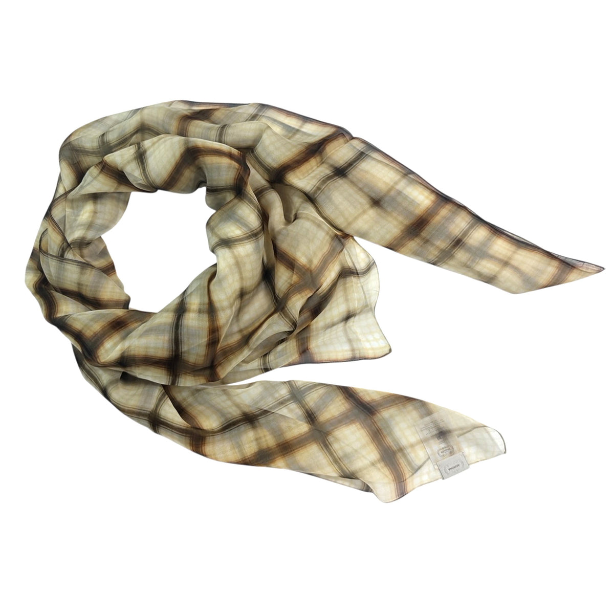 Agnona Scarf White Brown