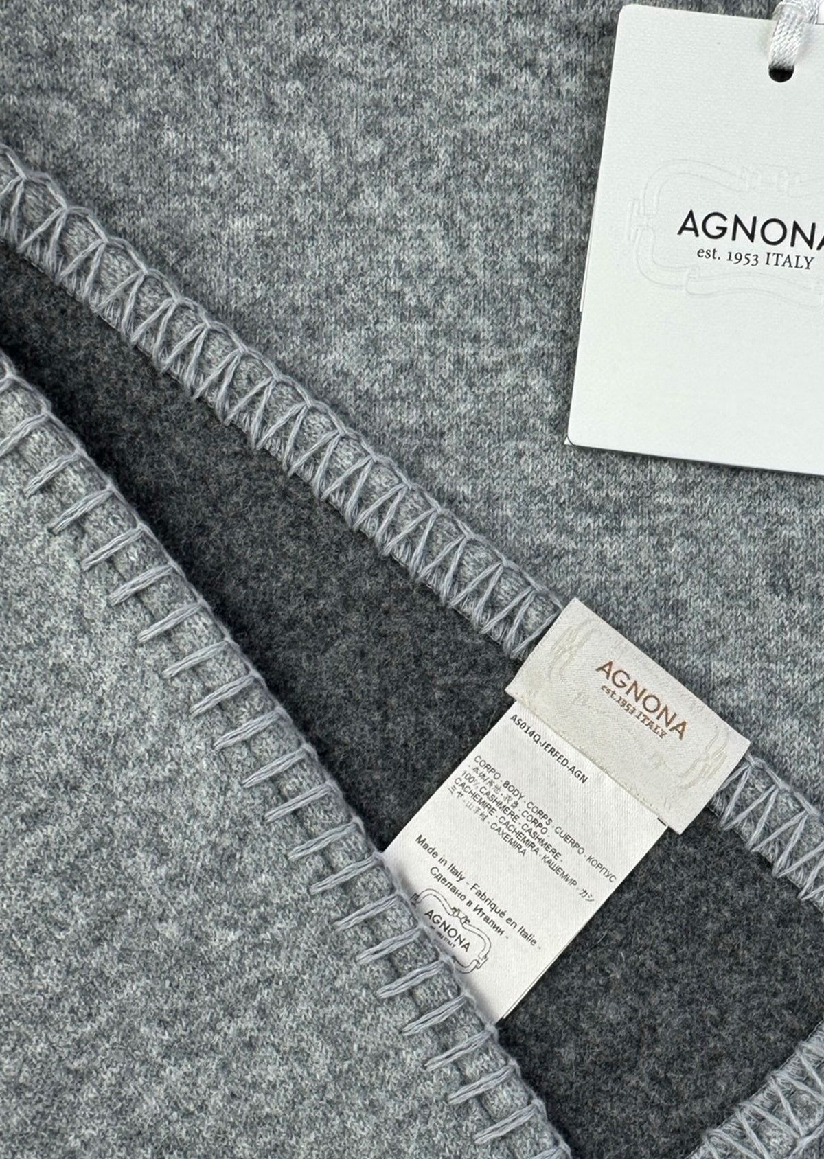 Agnona Scarf Gray - Extra Large Heavy Weight Cashmere Shawl