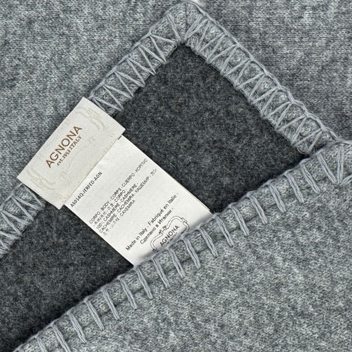 Agnona Scarf Gray - Extra Large Heavy Weight Cashmere Shawl