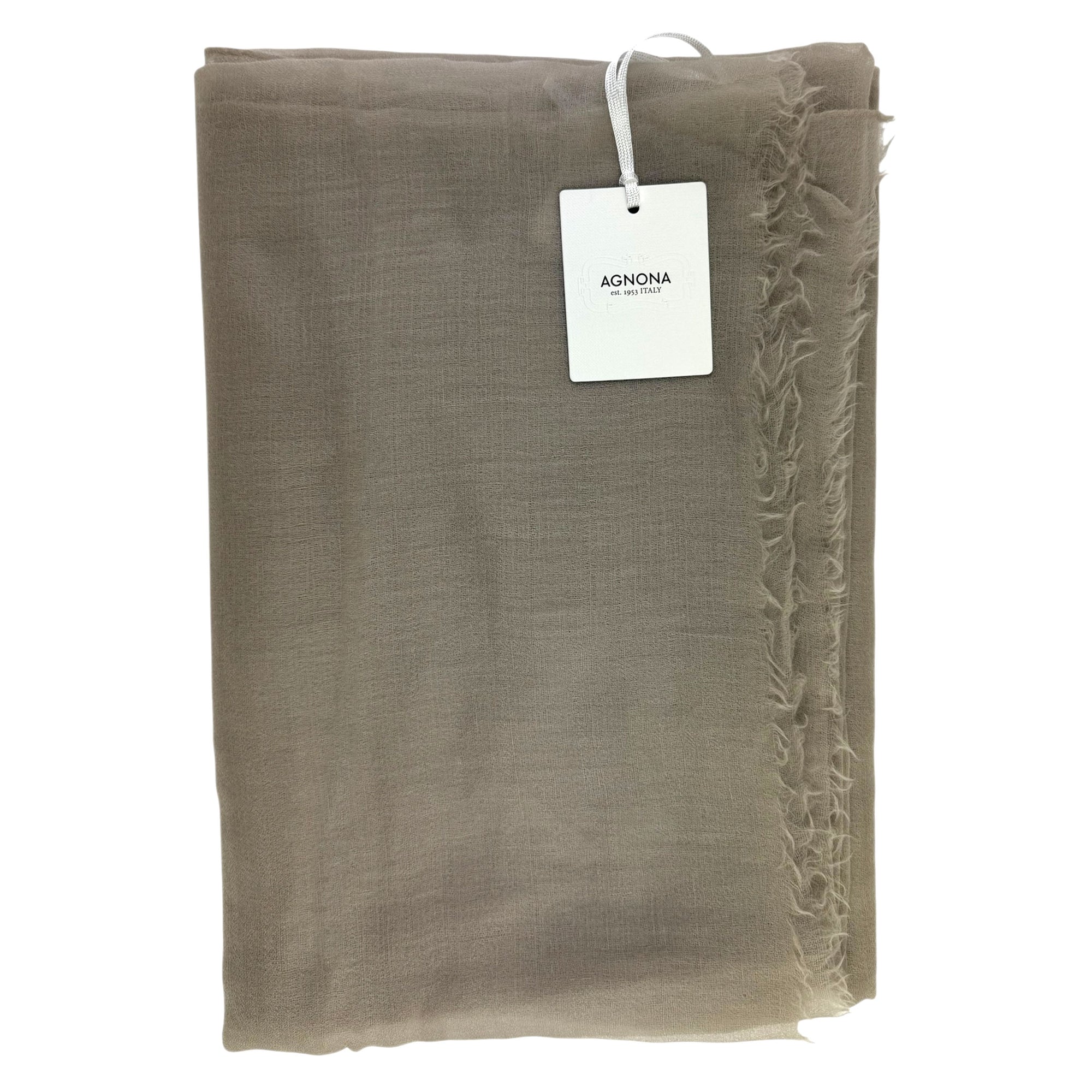 Agnona Scarf Taupe - Extra Large Delicate Cashmere Shawl