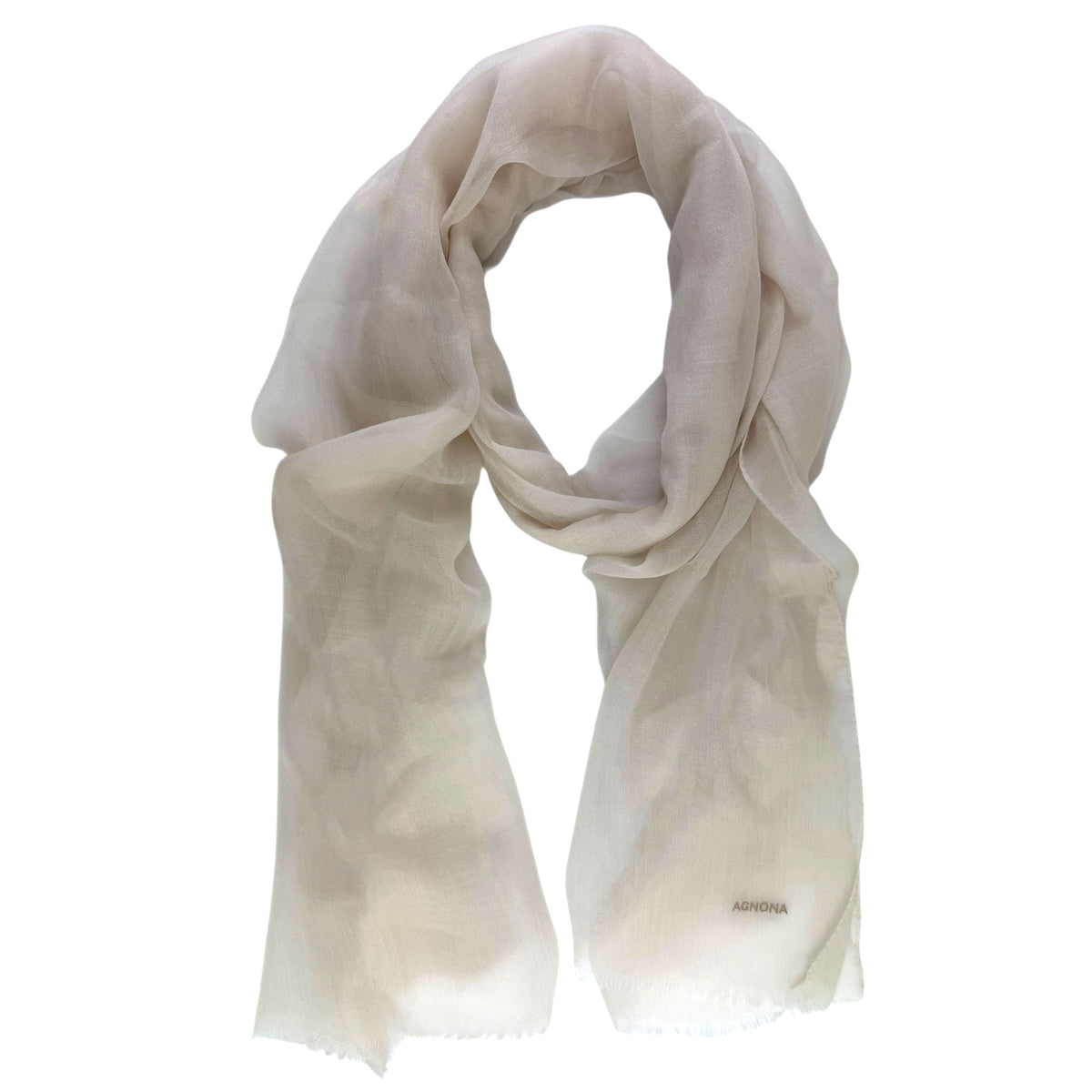 Agnona Scarf Beige - Luxury Delicate Cashmere Shawl