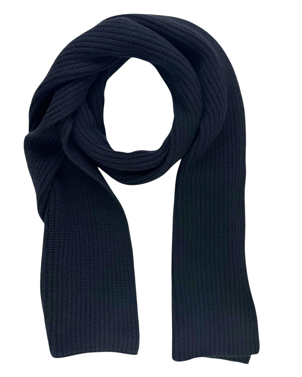 Agnona Cashmere Scarf Black - Luxury Medium Weight Shawl