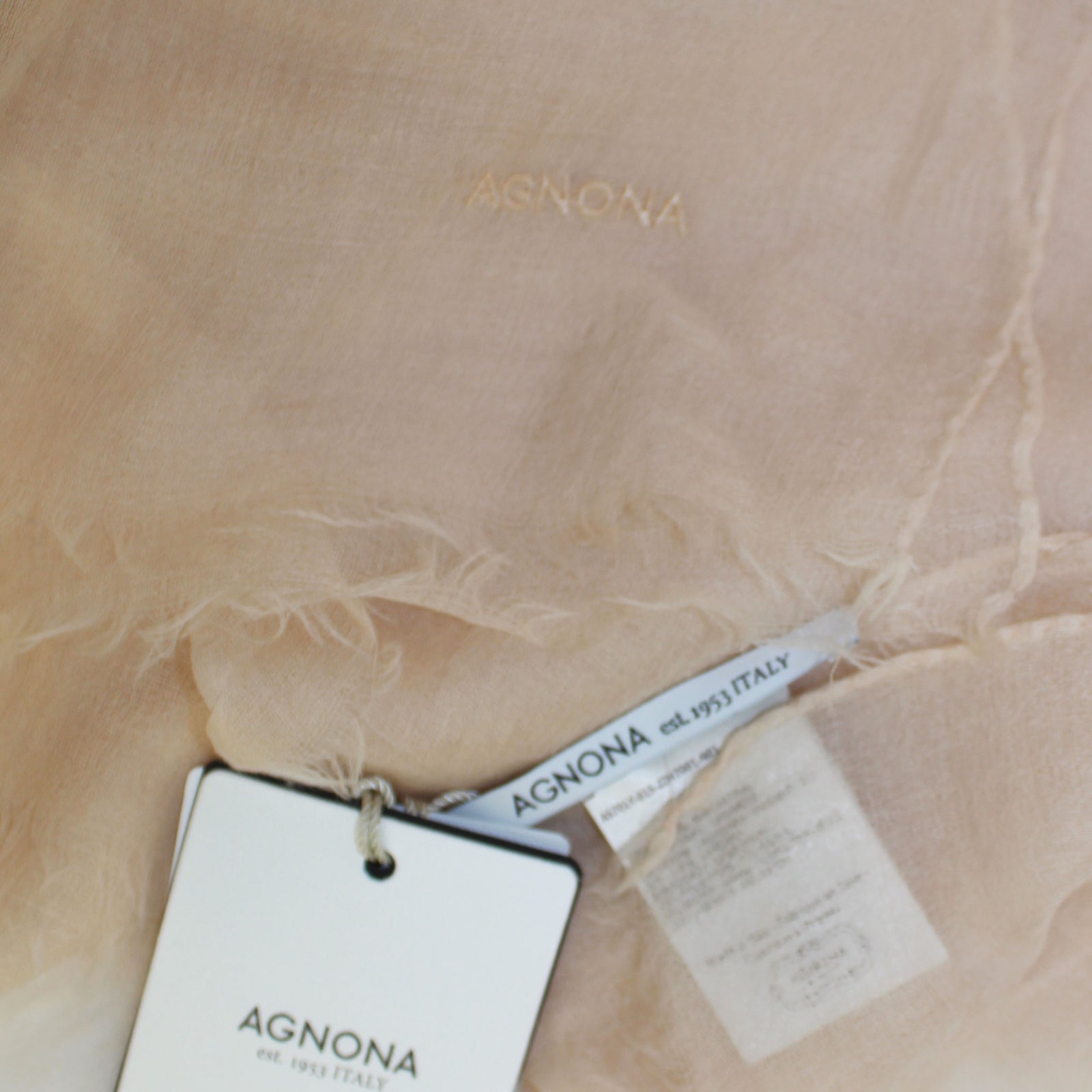 Agnona Scarf Beige Faded-Rose
