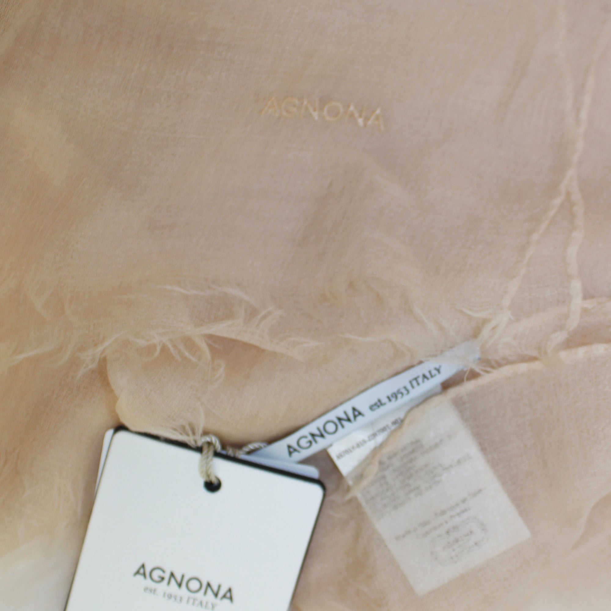 Agnona Scarf Beige Faded-Rose