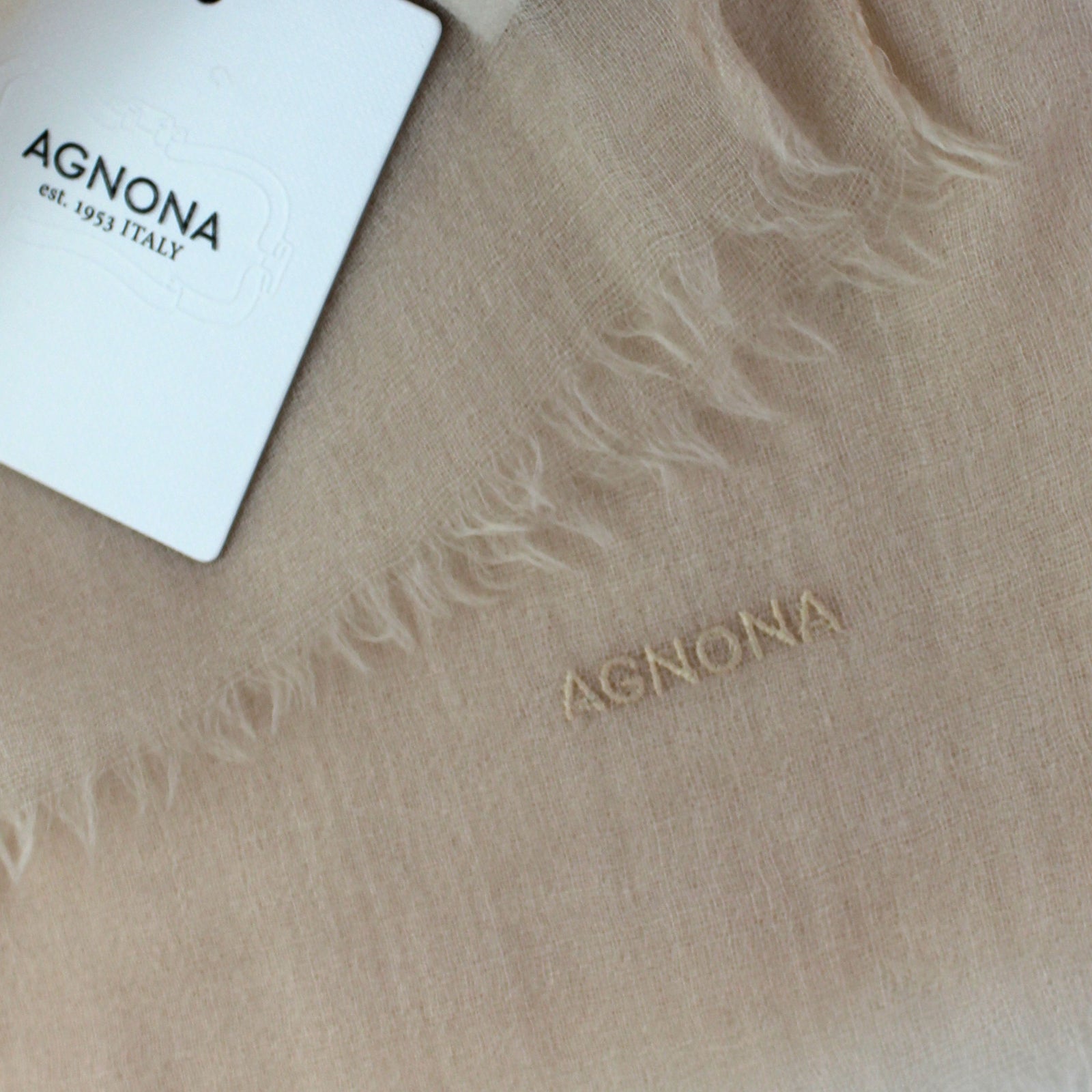 Agnona Scarf Beige Faded-Rose 