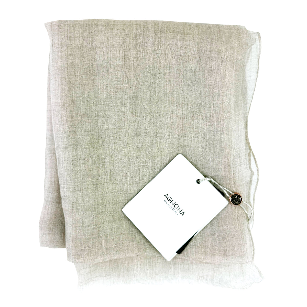 Agnona Scarf Beige Sand - Luxury Delicate Cashmere Shawl