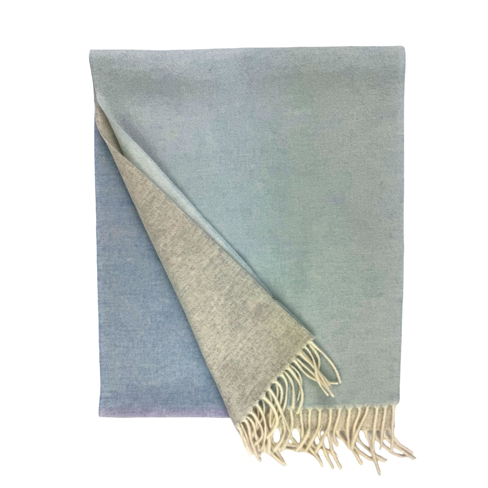 Agnona Cashmere Scarf Sky Blue Lilac - Luxury Women Shawl