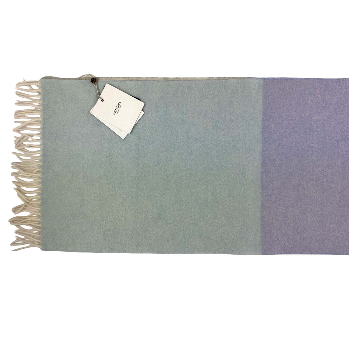 Agnona Cashmere Scarf Sky Blue Lilac 
