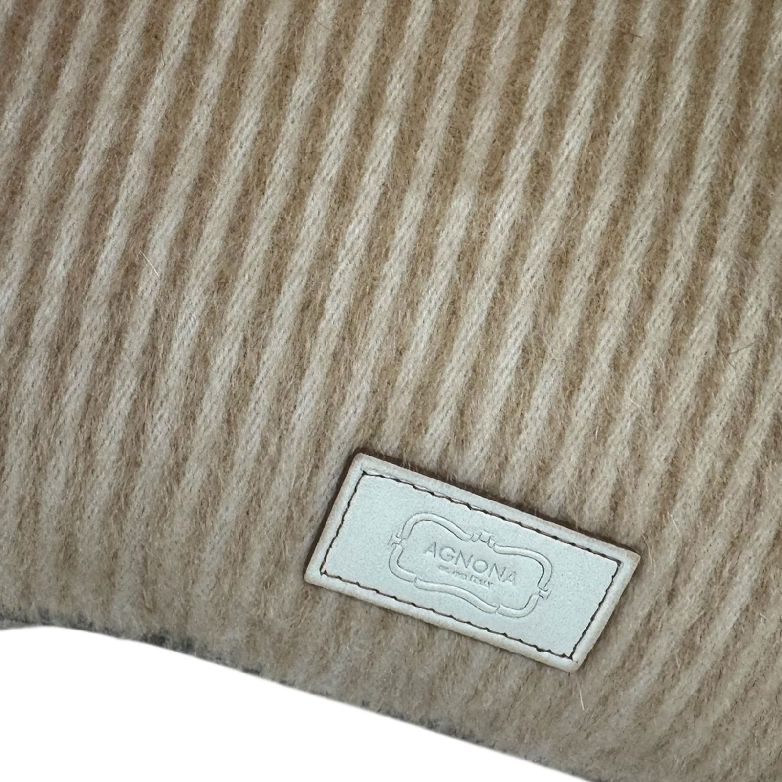Agnona Cashmere Pillow Beige Pattern
