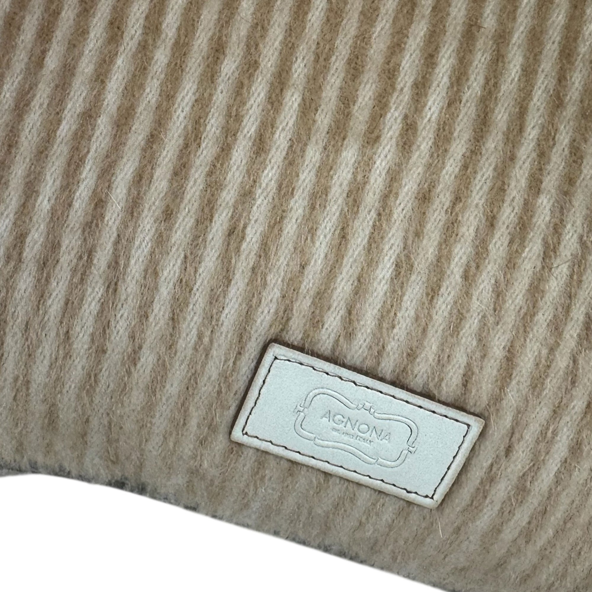 Agnona Cashmere Pillow Beige Pattern