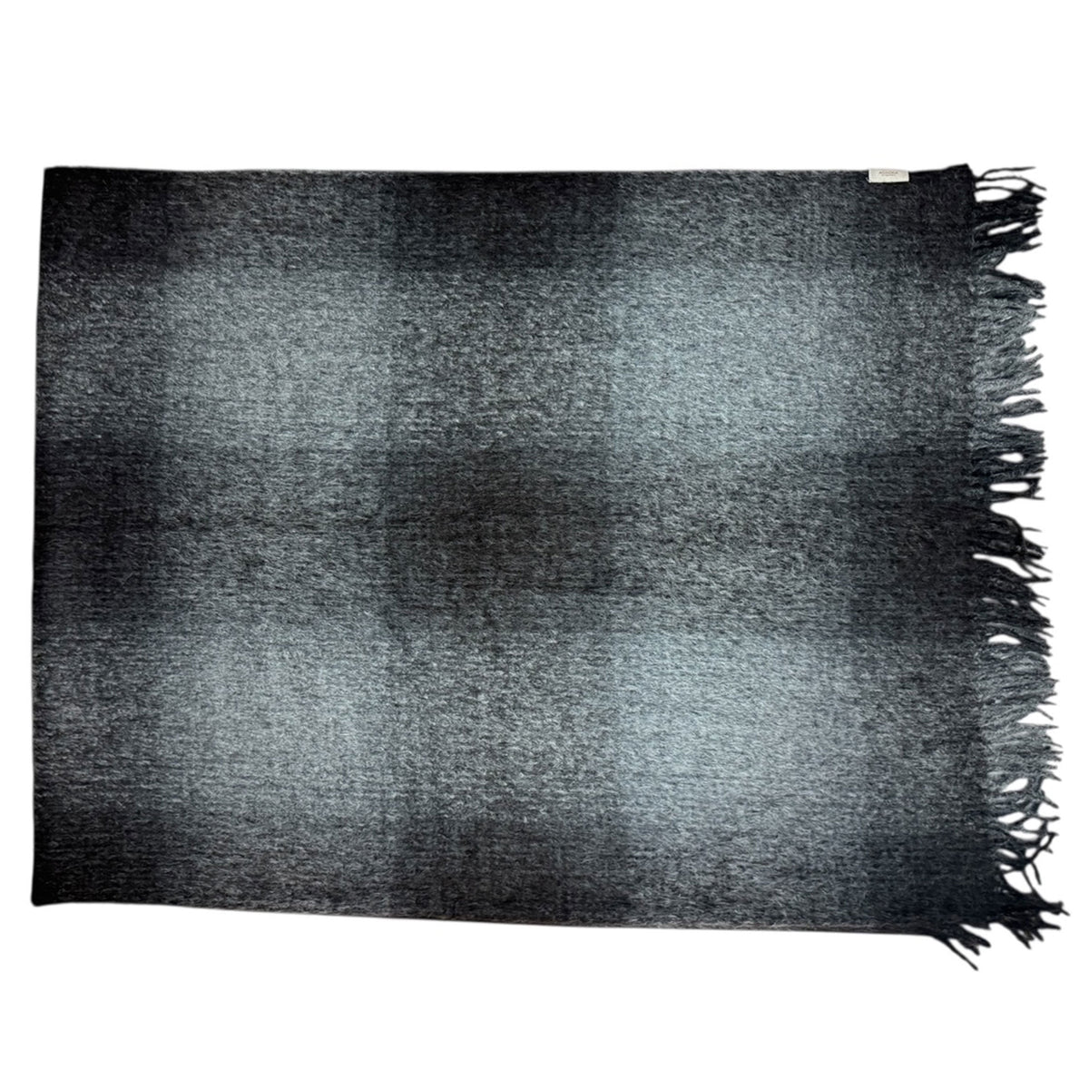Agnona Throw Blanket Dark Gray Black