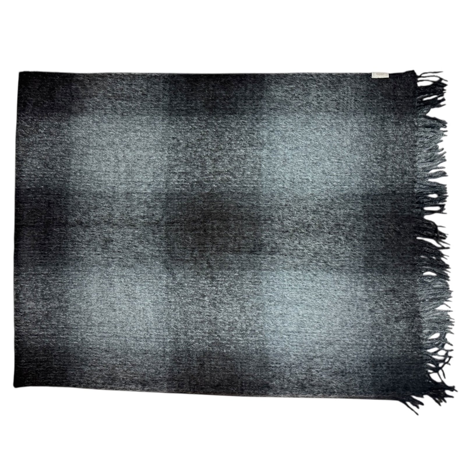 Agnona Throw Blanket Dark Gray Black