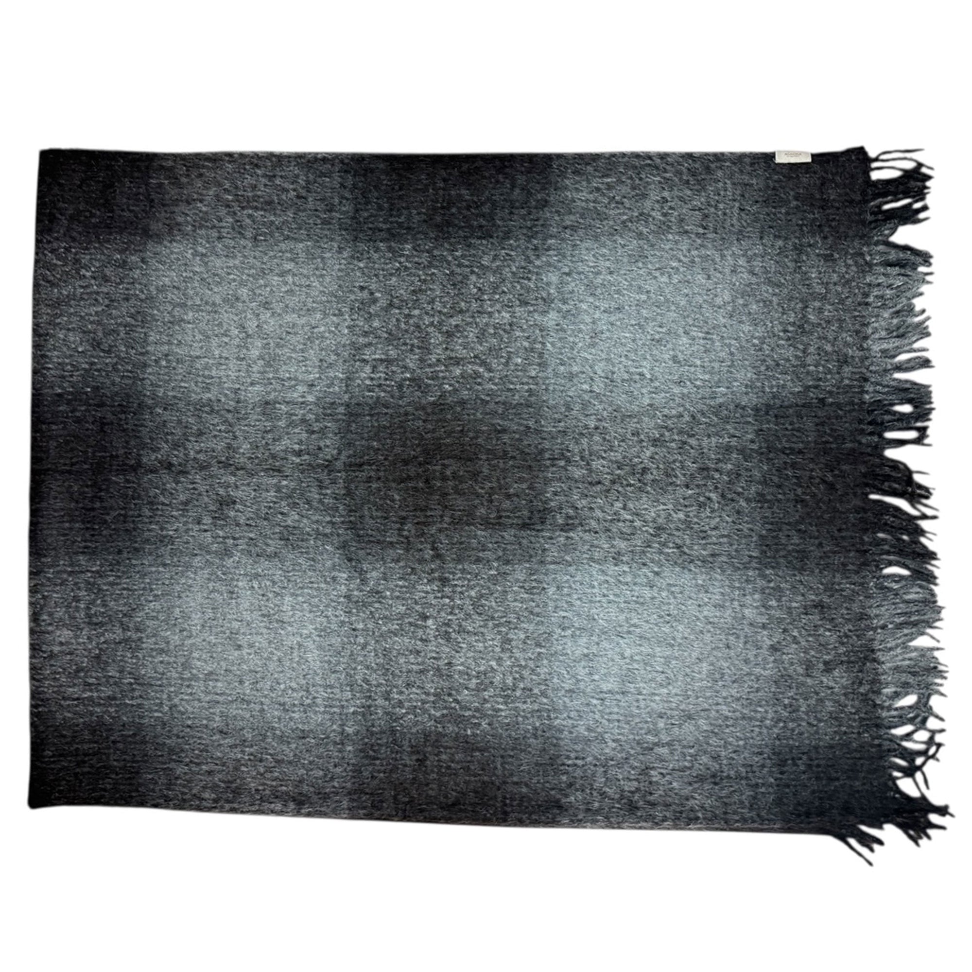 Agnona Throw Blanket Dark Gray Black