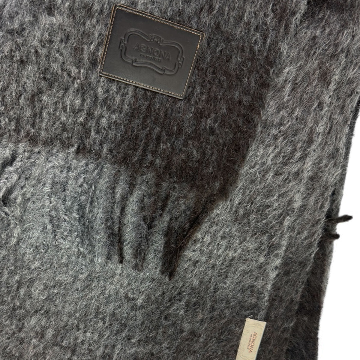 Agnona Blanket Dark Gray Black