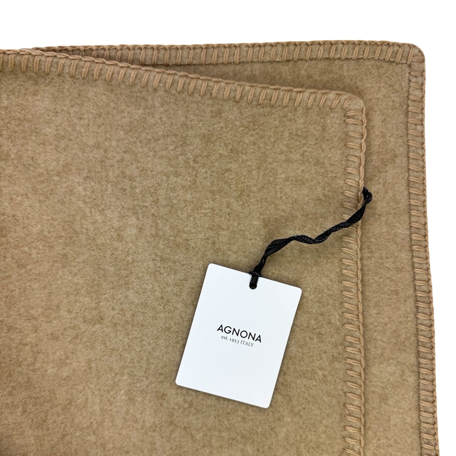 Agnona Throw Blanket Beige Cashmere Wool
