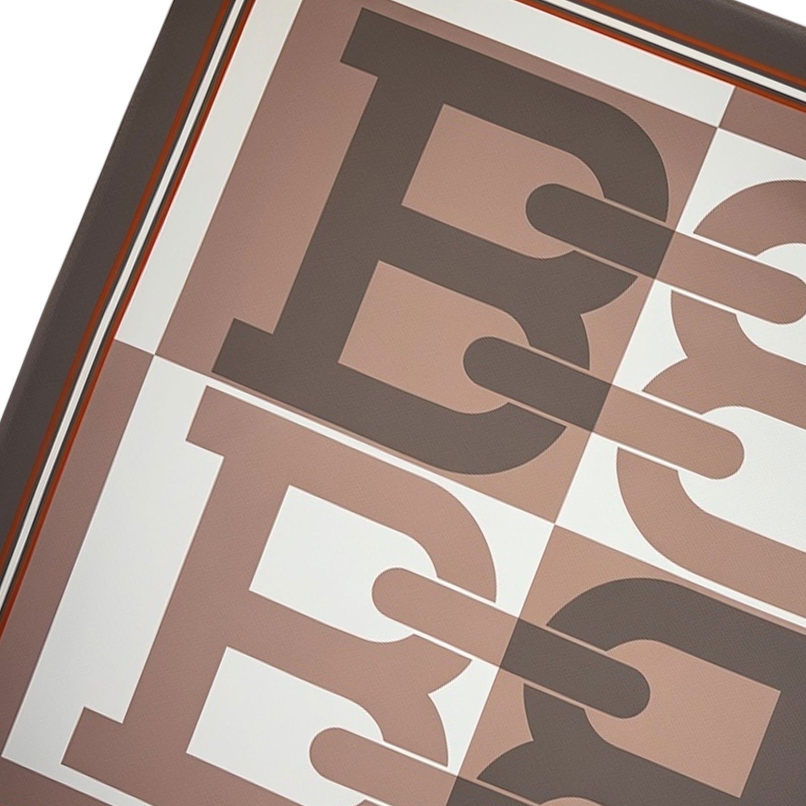 Bally Scarf Brown B Design - Twill Silk Square Foulard
