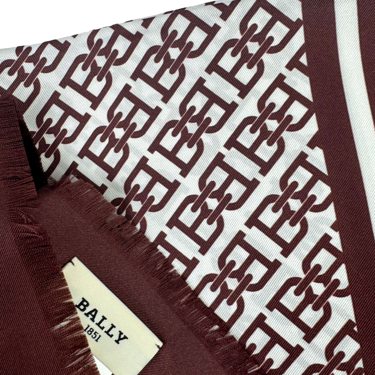 Bally Scarf Black B Logo New