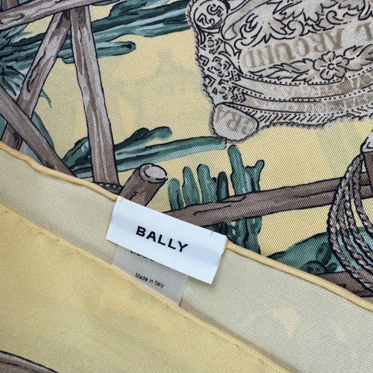 Bally Scarf Best Western - Twill Silk Square Foulard