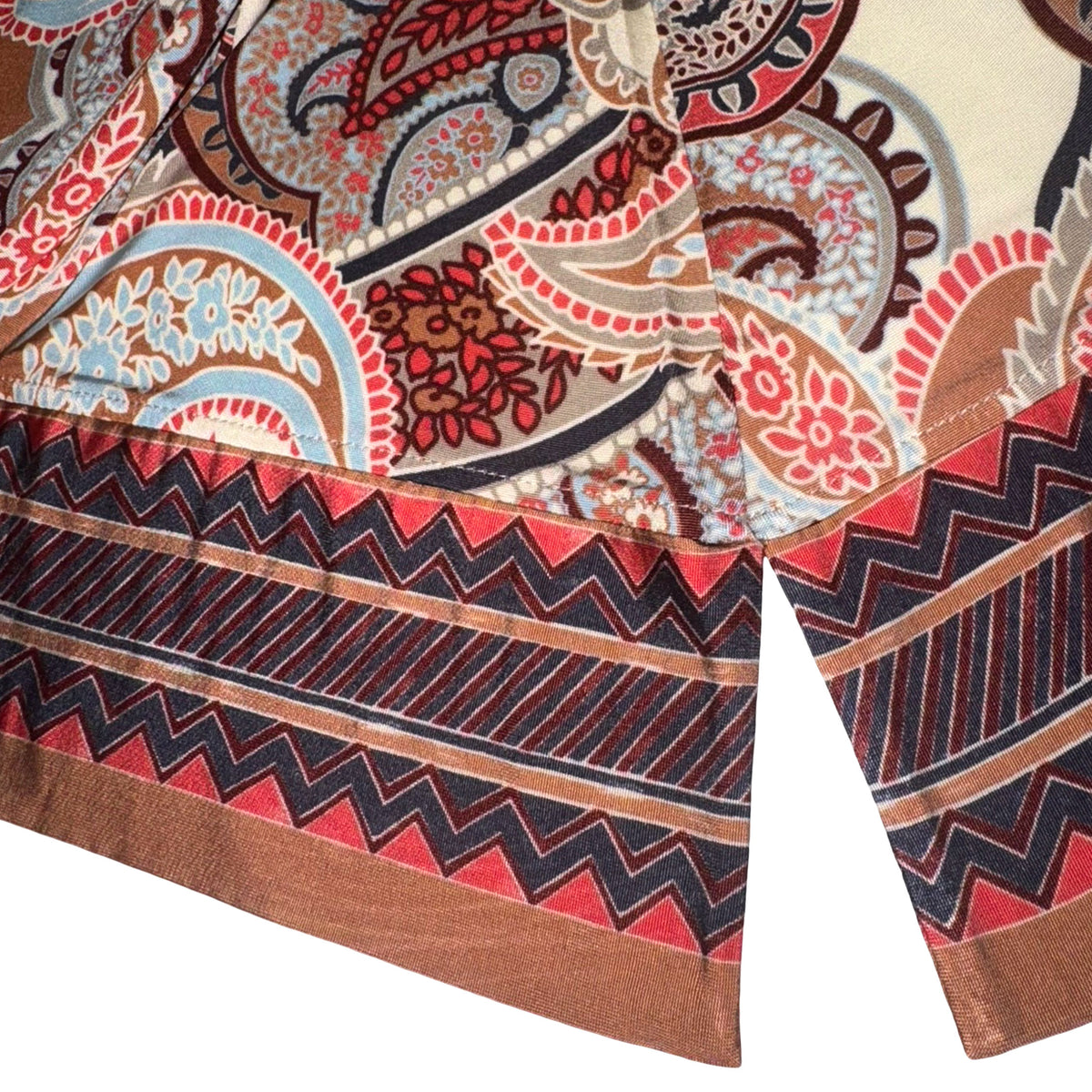 Olivia Shirt Beige Brown Red Blue 
