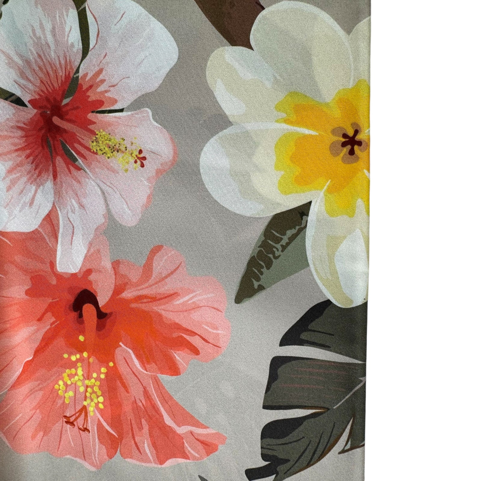 Laura Biagiotti Silk Scarf Black Gray Pink Floral - Square Foulard