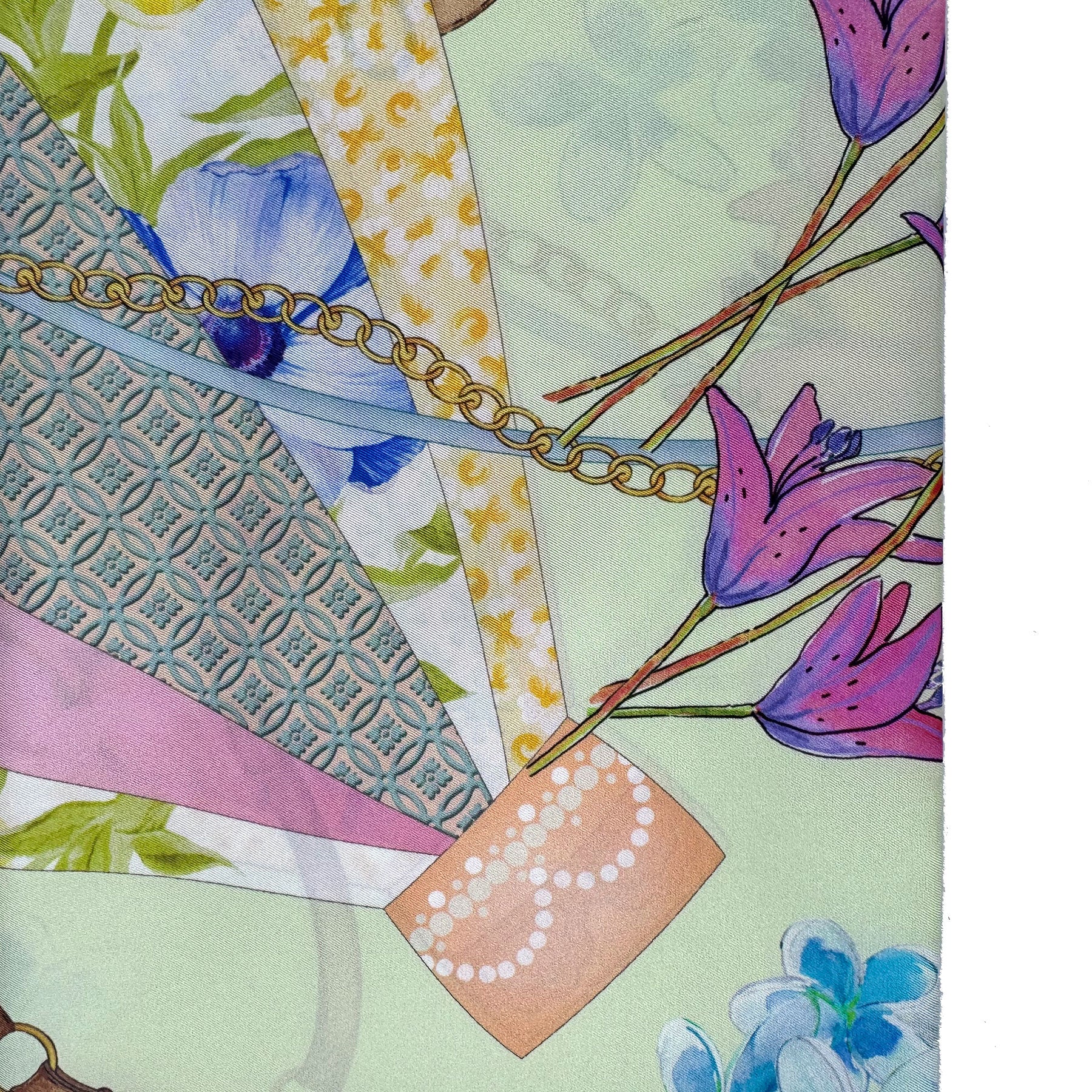 Laura Biagiotti scarf with floral and geometric design