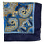 Laura Biagiotti Silk Scarf Navy Blue Brown - Square Foulard - Made In Italy